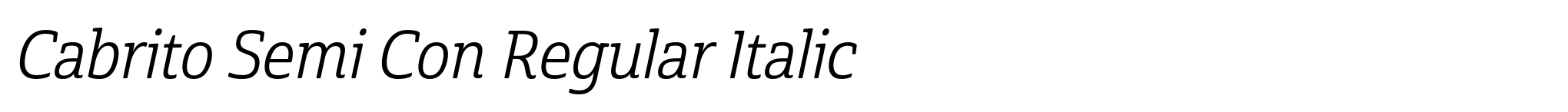 Cabrito Semi Con Regular Italic image
